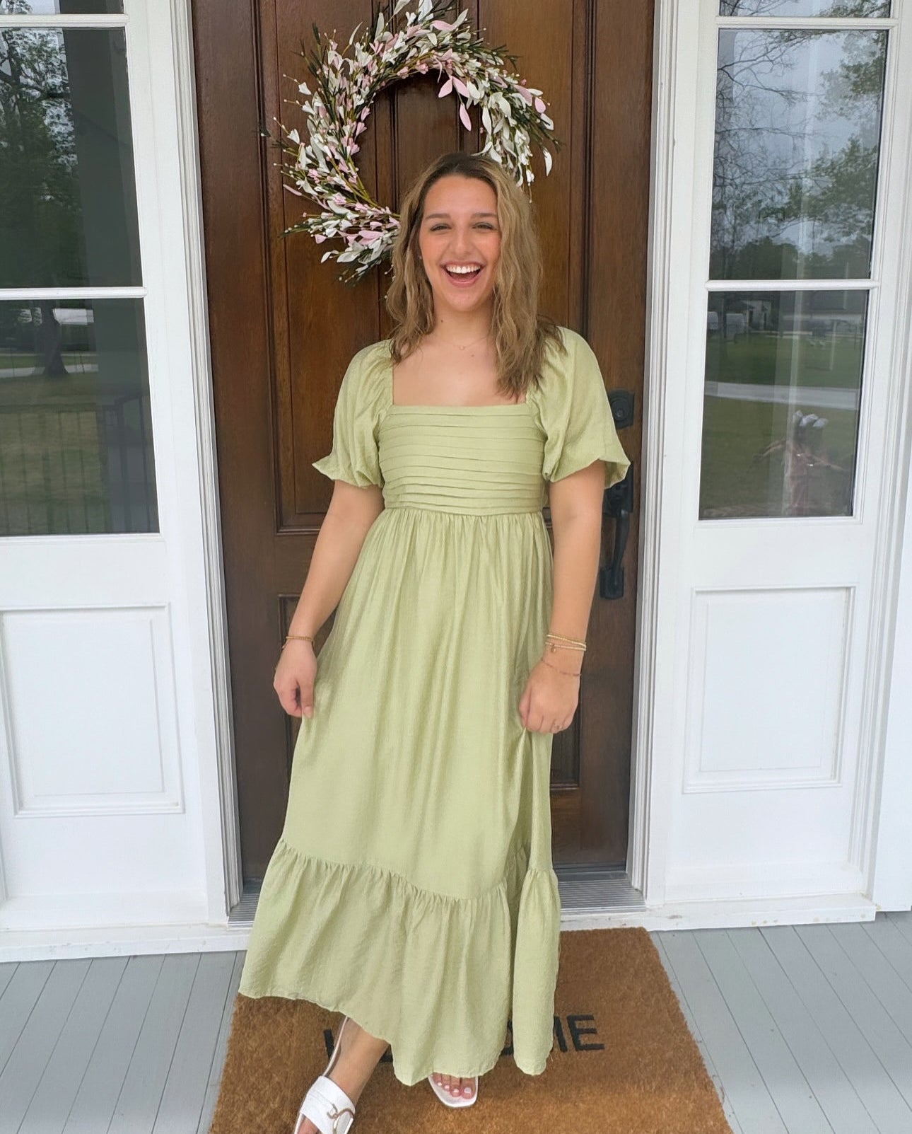 Caroline Sage Dress