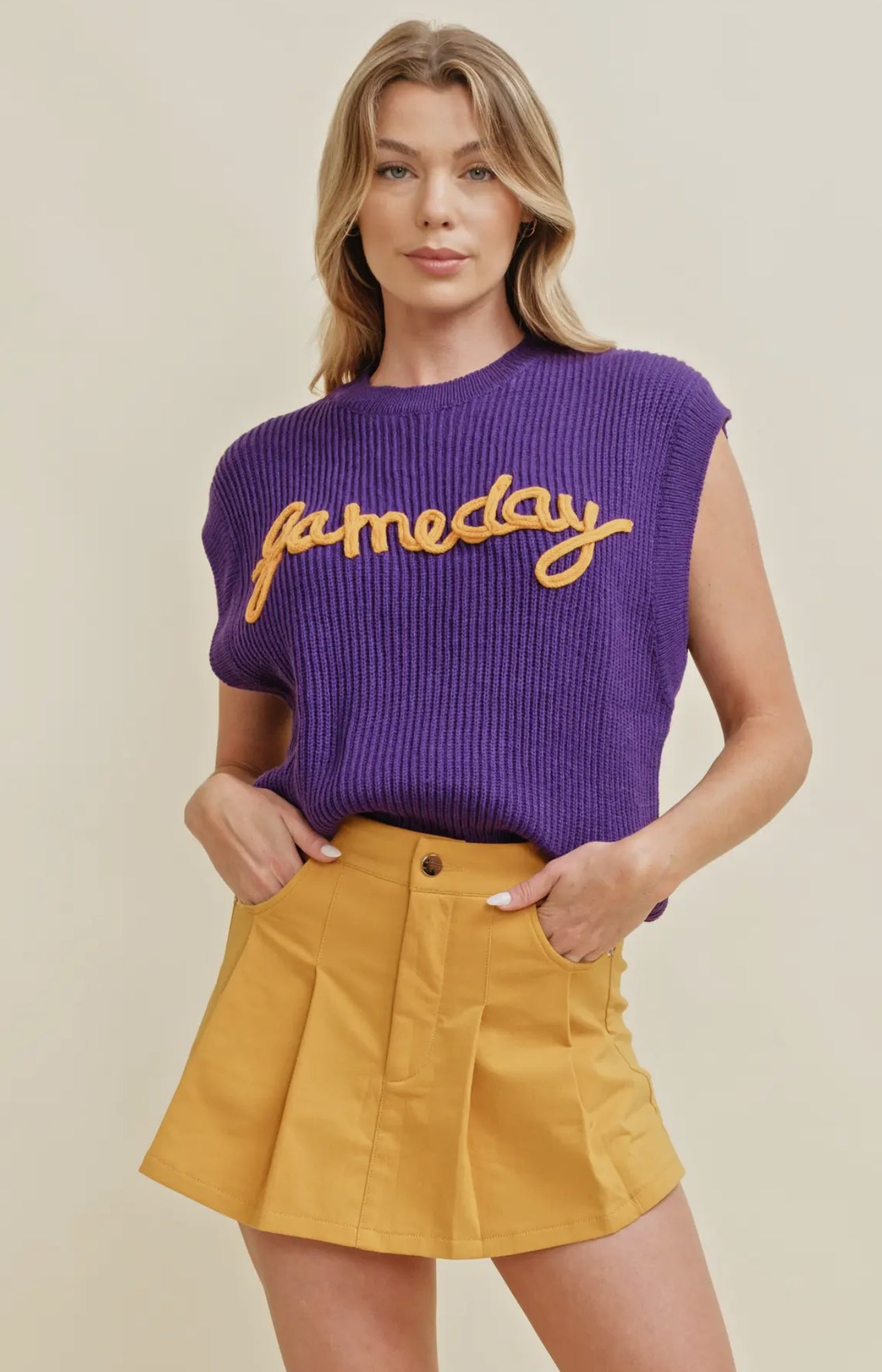 Game Day Purple & Gold Top