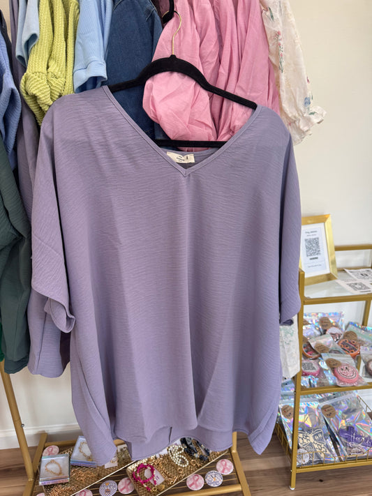 Lavender Oversized Top