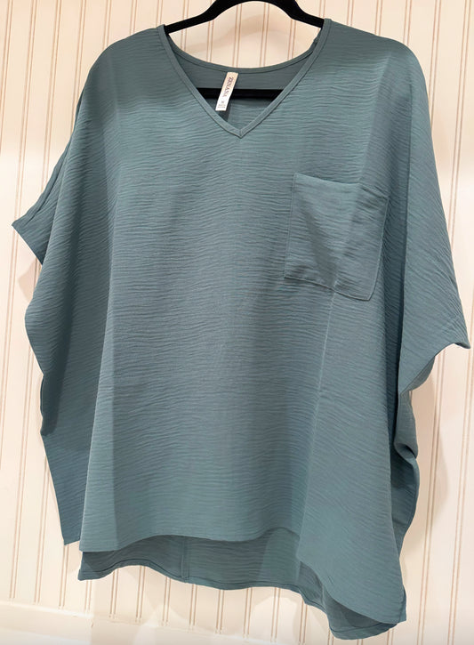 Mallorie Top-Slate blue