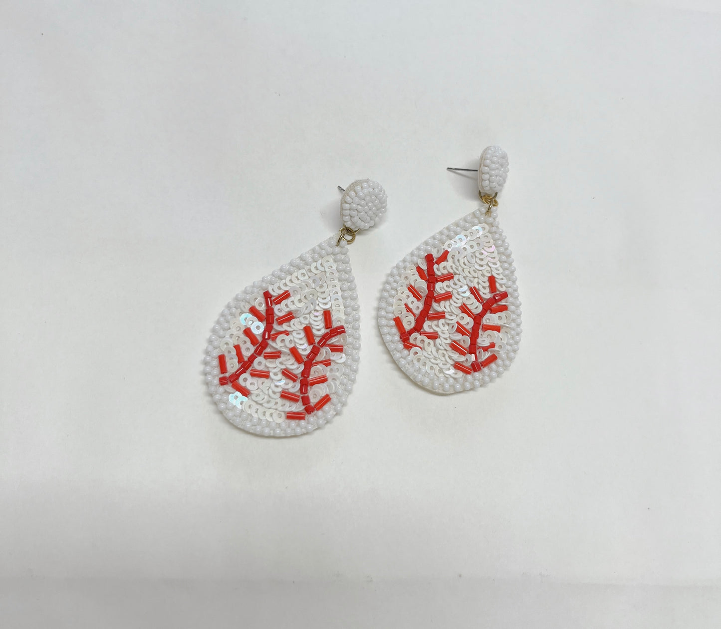 Sequin Baseball Earrings