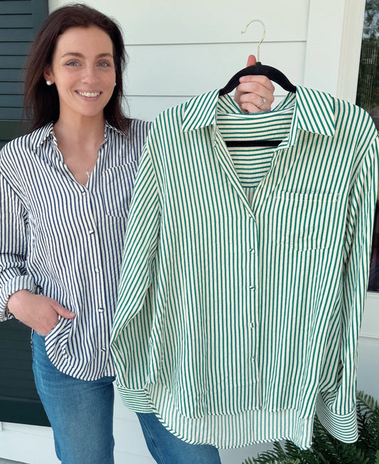 Green Stripe Top