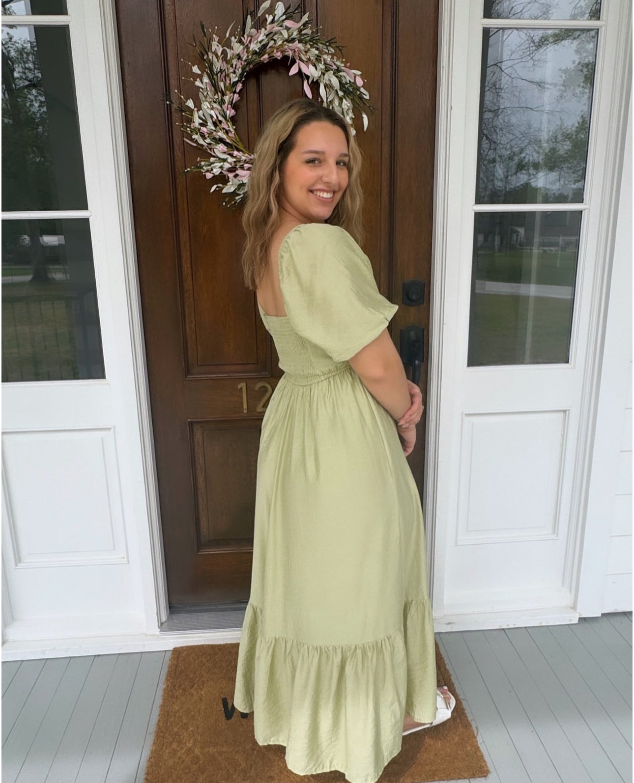 Caroline Sage Dress
