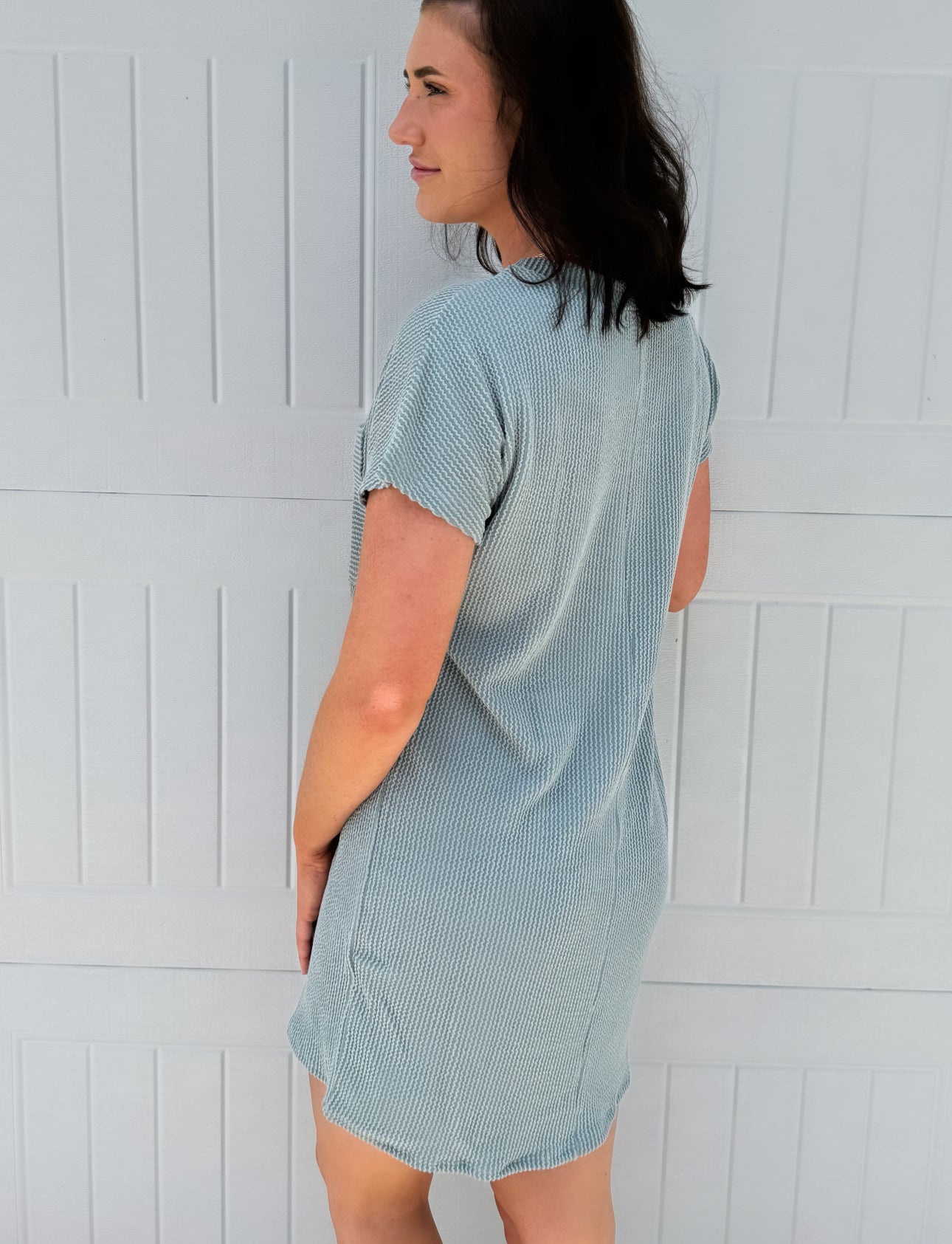 Sage Ribbed Dress